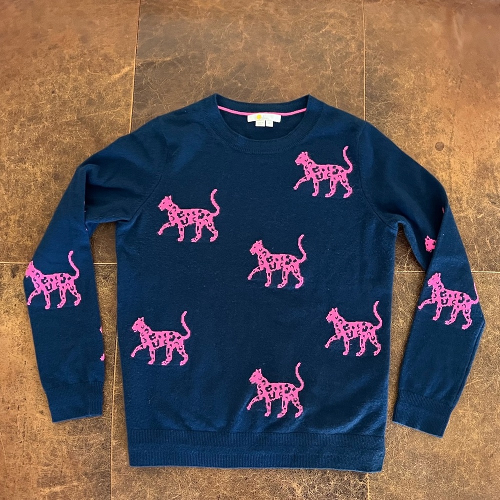 EUC Boden Cheetah Cashmere Sweater size M